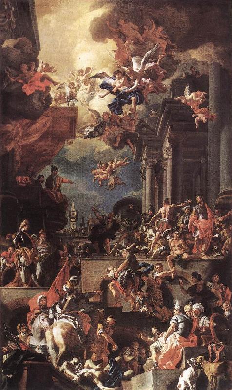 Francesco Solimena The Massacre of the Giustiniani at Chios oil painting image